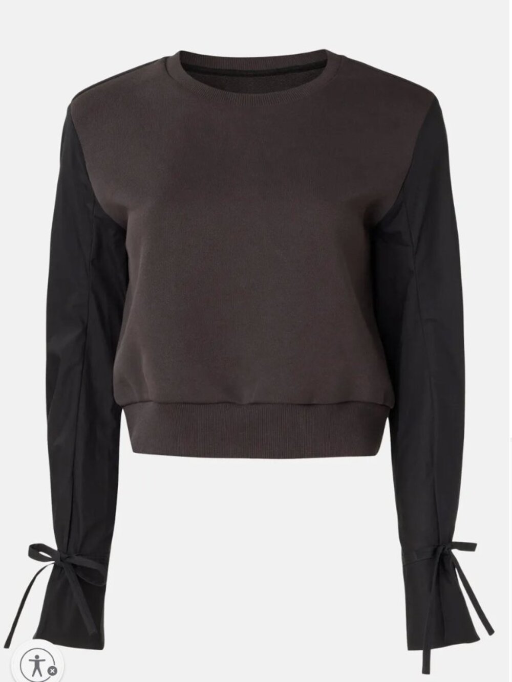 3.1 Phillip Lim French Terry Sweatshirt with Poplin Sleeves Size Small